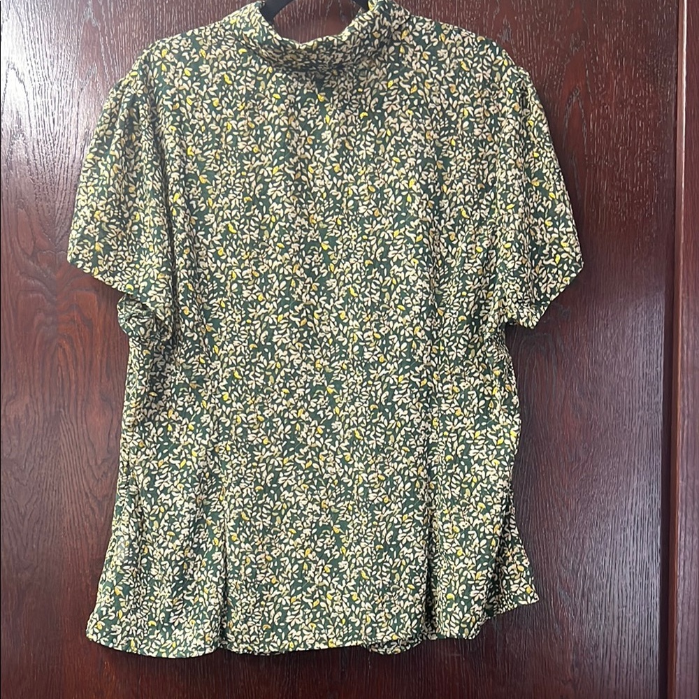 Smak Parlour Gold & Green Blouse - Picture 3 of 7